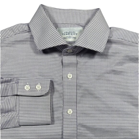 Charles Tyrwhitt Men’s 16-1/2 36 Purple Dress Shirt Classic Fit Button Down - Picture 2 of 6